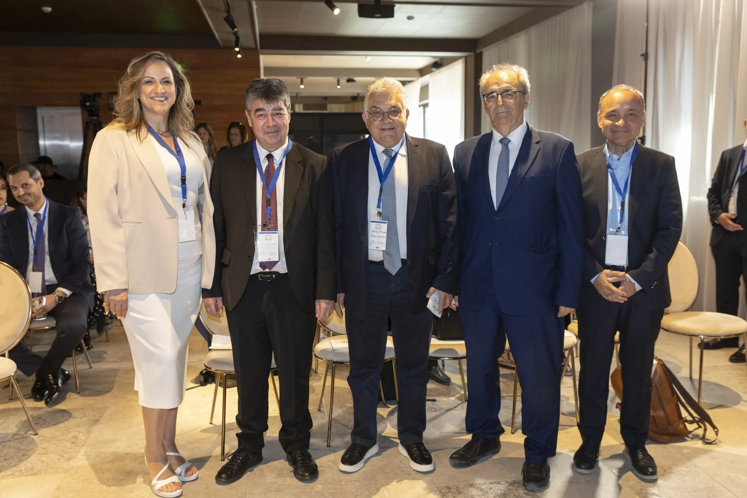 Deputy Minister Prof. Papaioannou Nikos Papaioannou, Deputy Minister of Education, Religious Affairs and Sports responsible for Higher Education with the Rector of UTh and Professors