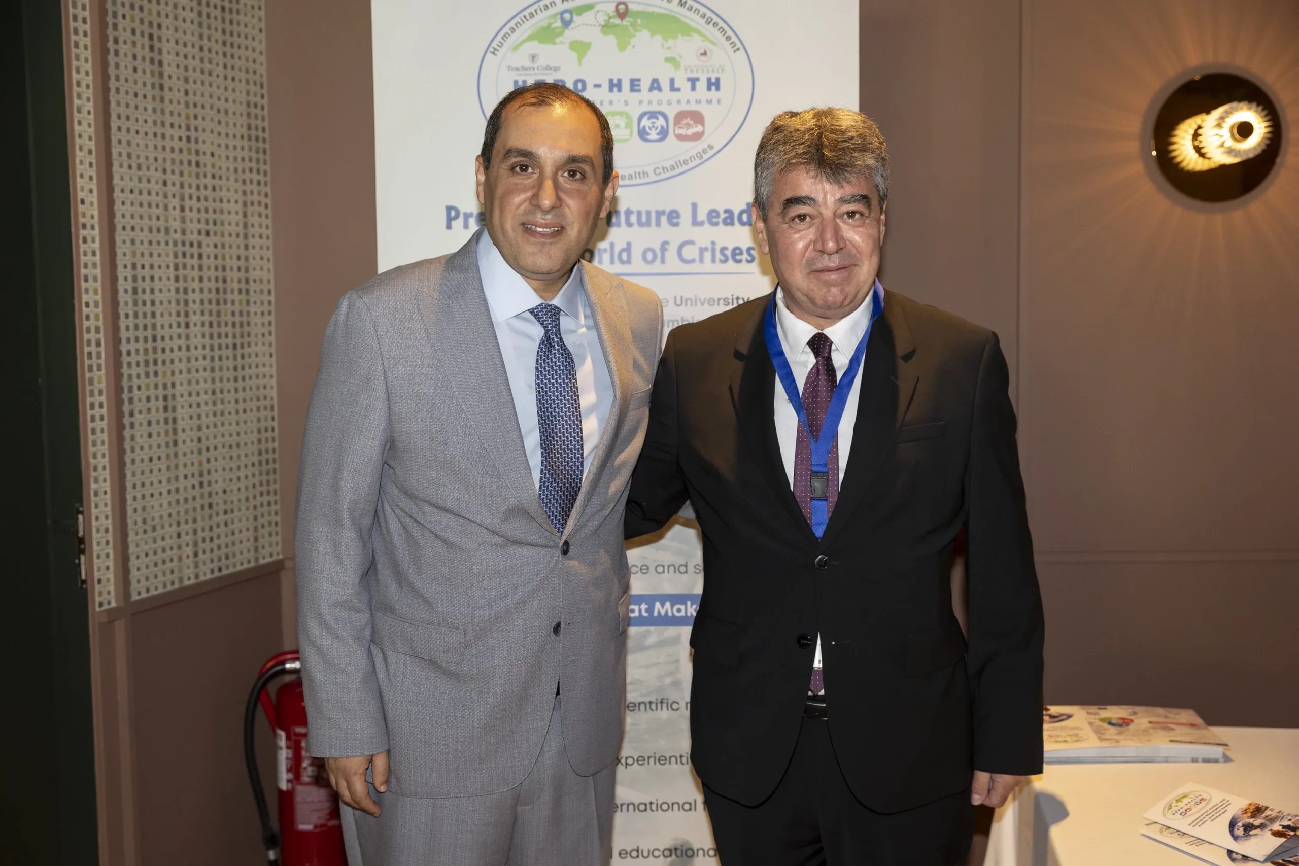 Deputy Minister Katsafados The rector of the University of Thessaly Prof. C. Billinis with Konstantinos Katsafados, Deputy Minister of Climate Crisis and Civil Protection of the Hellenic Republic